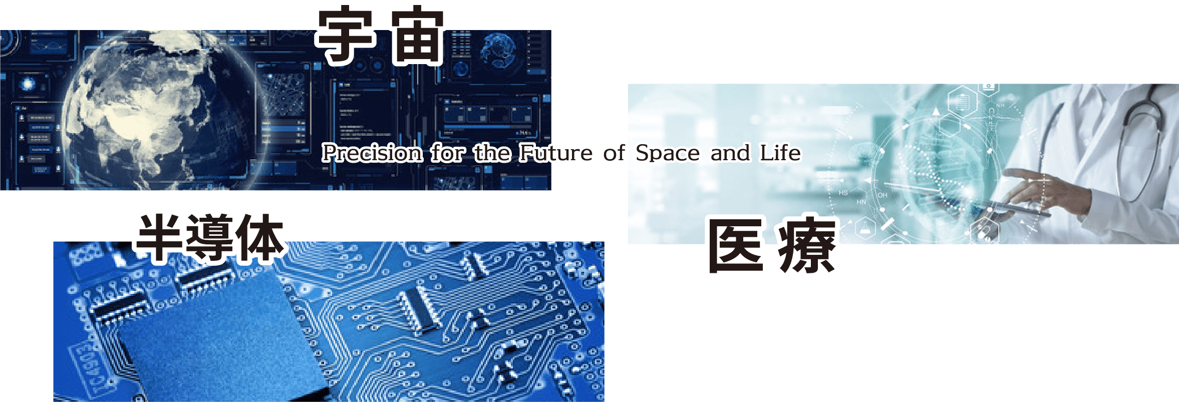 新たなる挑戦の舞台・宇宙、医療、半導体